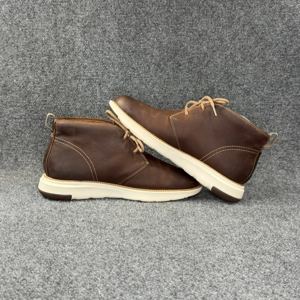 Cole Haan Grand Atlantic Chukka Boots Men's 10 Brown Leather Classic Casual Shoe